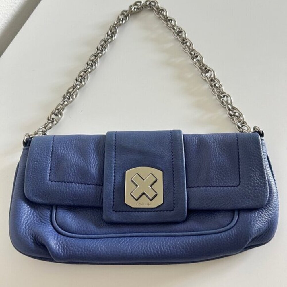 CALVIN KLEIN Genuine Leather VINTAGE Mini Purse, Clutch EUC